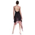 thumbnail image 5 of Aiihoo Womens Color Block Lyrical Ballet Dance Dress Backless Modern Contemporary Dance Overlays Cocktail Dress Dusty Pink L, 5 of 7