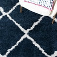 thumbnail image 6 of SAFAVIEH August Clyde Diamond Shag Area Rug, Navy/Ivory, 8' x 10', 6 of 8