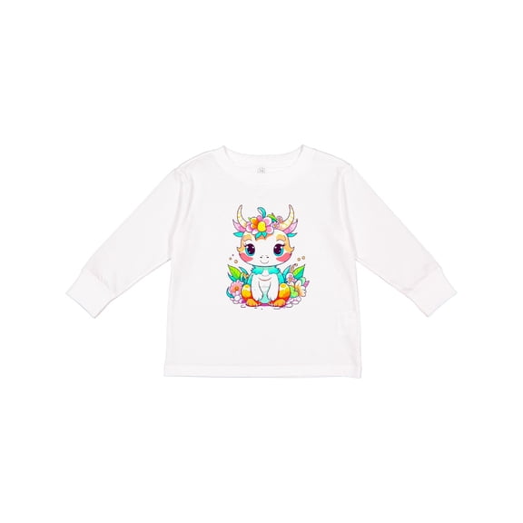 Inktastic Girl Dragon Girls Long Sleeve Toddler T-Shirt