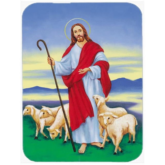 Carolines Treasures AAH6876LCB Jesus the Good Shepherd Glass Large Cutting Board