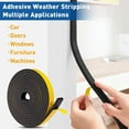 Weather Stripping Door Seal Strip,3 Rolls x 1/2"(Width) x 16.4Ft(Length