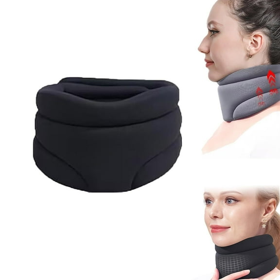 Neck Brace, Cervical Neck Brace to Stop Snoring, Neck Brace Cervical Collar Support Neck, Wrap and Stabilize, Soft Neck Support Brace Cervical Collar for Women and Men (Grey)