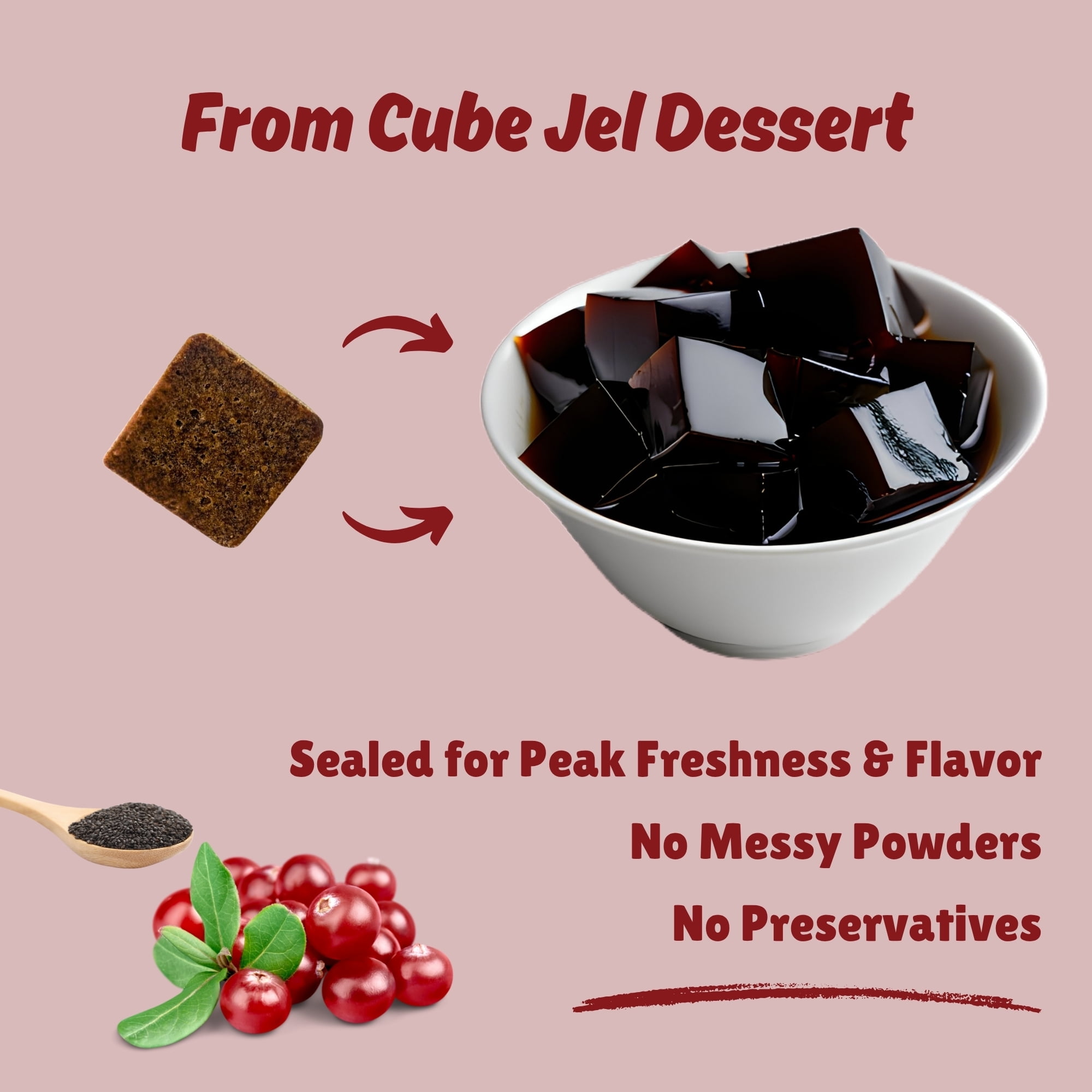 HeySweet, Coffee Jelly, 8 Cubes, Vegan, Halal, Konjac - Walmart.com