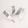 thumbnail image 2 of Correa de hombro de piel de Togo y lona glaciar blanca/azul de 2" de ancho para bolso de marca, accesorios para bolsos de mujer, correa para bolso, 2 of 5