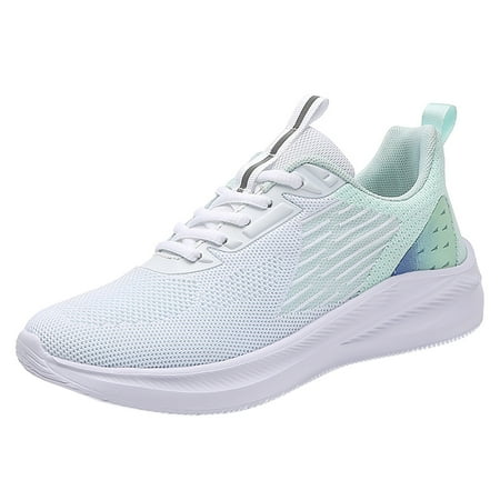 

dmqupv Sneakers for Women Slip On Womens Walking Shoes Wide Toe Shoes Breathable Fashion Sneakers Green 38