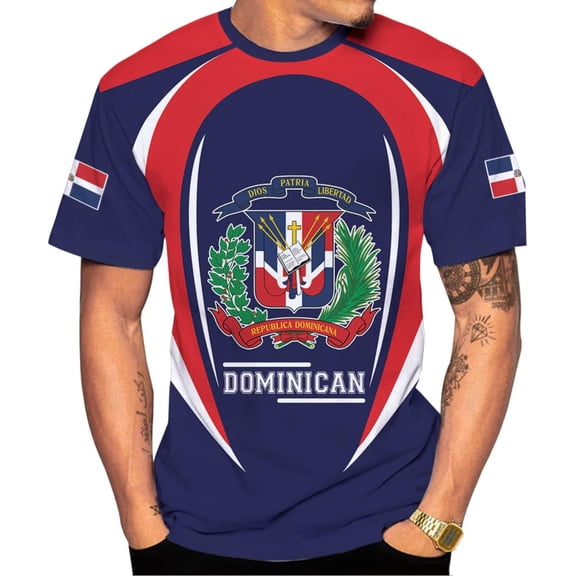 Personalized Dominican Republic Shirts 3D, Republica Dominicana Tshirt, Dominican Republic Flag Shirt (S)