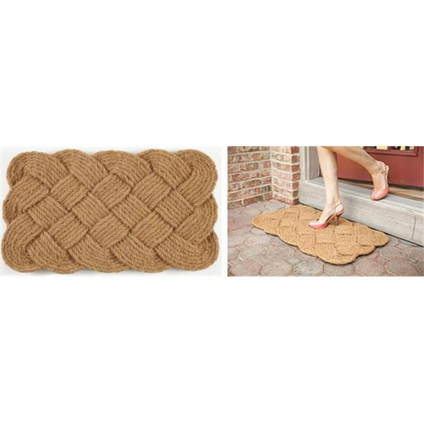 Entryways Knotical Handwoven Coconut Fiber Indoor Outdoor Doormat, 18