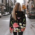 thumbnail image 3 of SCRAWLGOD Mushroom Hoodies for Women Pullover Graphic Sweaters for Women Trendy Lightweight Ladies Hooded Sweaters Round Neck Oversized Sweatshirt for Women Office Size S, 3 of 7