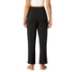 thumbnail image 3 of Pantalones de pijama de algodón para mujer INSPIRE CHIC con cintura elástica, sueltos, pantalones de lounge con bolsillos, XS, negros, 3 of 6