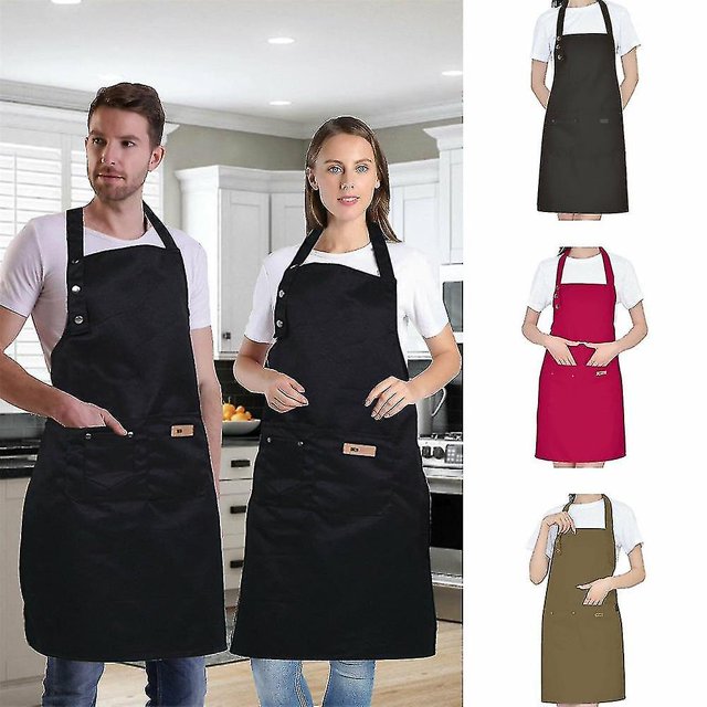 Delantales de cocina Afortunado a prueba de agua para hombre y mujer Sencillez