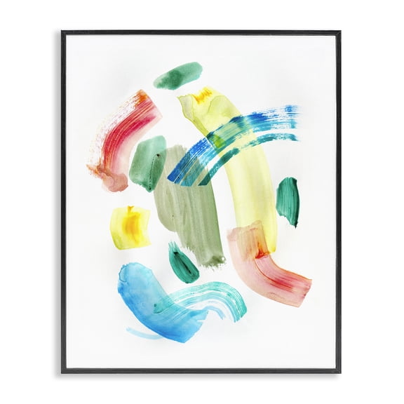 Stupell Industries Modern Curved Retro Abstraction Black Framed Giclee Art, 11 x 14, by Gemma Bardot