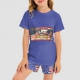 thumbnail image 2 of HCNTES Baby Boys Girls Independence Day Short Sleeved Two piece Set With Cute Cartoon Pattern Kids Girl Boy Spring Summer Outfit 2T 3T 4T 5T(H03-Blue,6-7 Years), 2 of 7