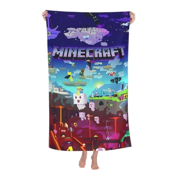 Minecraft Premium Bath Towel Unisex Towels Fashion Towel Superfine Fiber Beach Towels-DW656