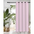 thumbnail image 3 of Solid Color Thermal Insulated Blackout Curtains for Bedroom 36 Length Pink Room Darkening Curtain 1 Panel Grommet Window Curtain Drape for Living Room Nursery Room, 3 of 7