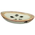 thumbnail image 1 of Lungmongkol Shop Jabonera de cerámica con bandeja autodrenante para barra de jabón, baño, cocina (azul pastel), 1 of 1