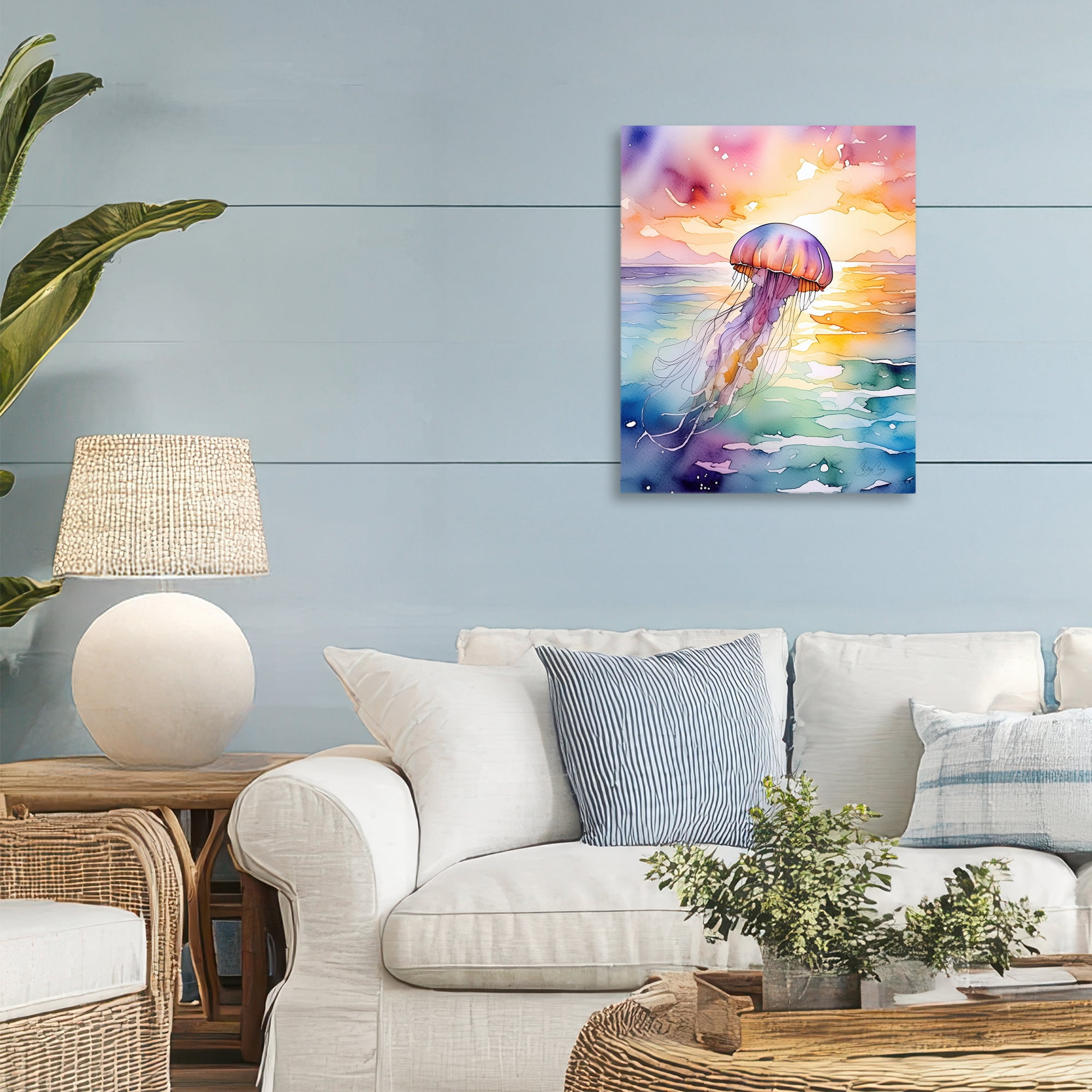 Stupell Industries Celestial Drift Jellyfish Canvas Wall Art, design by Shelly Craig