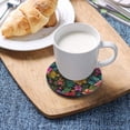 thumbnail image 3 of Vzayyk 4Pack Wooden Coasters With Cork Base Heat-Resistant Drink For Home Office Restaurant Plumeria, 3 of 7