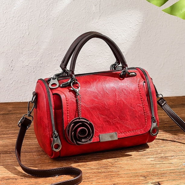 Bolso de mano de moda de verano para mujer, bolso tipo almohada Boston de piel suave, bolso cruzado sencillo