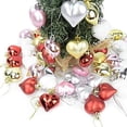 thumbnail image 4 of 12pcs Gold Star Heart Christmas Ornaments Balls Xmas Tree Hanging Pendant Christmas Decorations for Home New Year Party Decor Festival Supply, 4 of 5