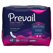 Prevail Pads for Women, Maximum Absorbency, 11 Inch Length, 48 Count, 4 Pack