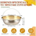 thumbnail image 2 of 50 Pcs Mini Baking Cups with Lids Tutuviw Mini Cake Containers with Clear Dome Lids Cookies Muffins Dome Box for Desserts Cupcake Pans Cheesecake Cake Wedding Birthday Party Buffet (Gold), 2 of 7