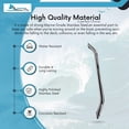 thumbnail image 4 of MARINE CITY Round Tube Boat Handle Grab Bar Mount Handrail 18 Inches, 304 Grade Stainless Steel for Yachts, RVs, and Boats Pack of 1, 4 of 7