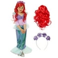 thumbnail image 2 of Morph Girls Mermaid Princess Costume Wig Kids Fairy Tale Book Day Week Halloween Multi-color S, 2 of 7