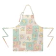 thumbnail image 2 of Pioneer Flower Floral Print Pattern Apron for Women and Men, Cotton Linen Waterproof with Pockets, Adjustable, 33x27 Inch for Kitchen, Gardening, BBQ, Salon, 2 of 6