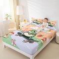 thumbnail image 4 of Manfei Cartoon Frog Mushroom Bed Sheets,Music Instruments Guitar King Sheets,Red Fruit Sheet Set For Girl Boys,Ultra Soft Home Decor,4 Pieces, 4 of 7