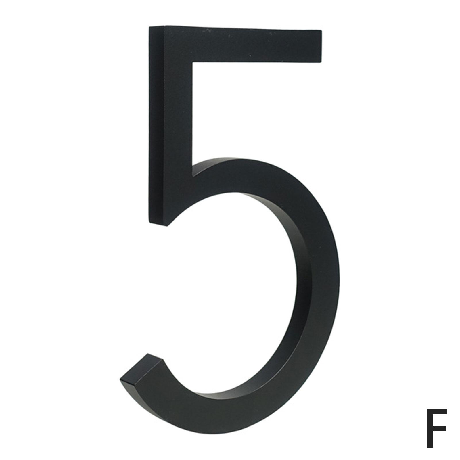 fvituve 1pc 5 Inch Black House Number 09 Floating Sign Modern Signage