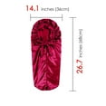 thumbnail image 3 of DODAMOUR Extra Long Satin Bonnet for Women, Adjustable Braid Bonnet with Tie Band, Double Layer Elastic Silk Bonnet for Braids Hair Sleeping Cap (Rose Red), 3 of 6