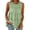 Green #1, variant on Women's Summer Sleeveless Tiered Peplum Babydoll Tops Casual Crew Neck Flowy Blouses Loose Fit Frill Tunic Tank Shirts Navy S