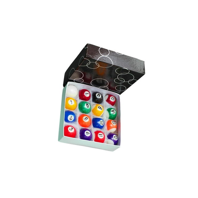 braveheart 16 Pieces Mini Billiard Balls Small Set Ball Pool for Home Recreational Sport 32mm
