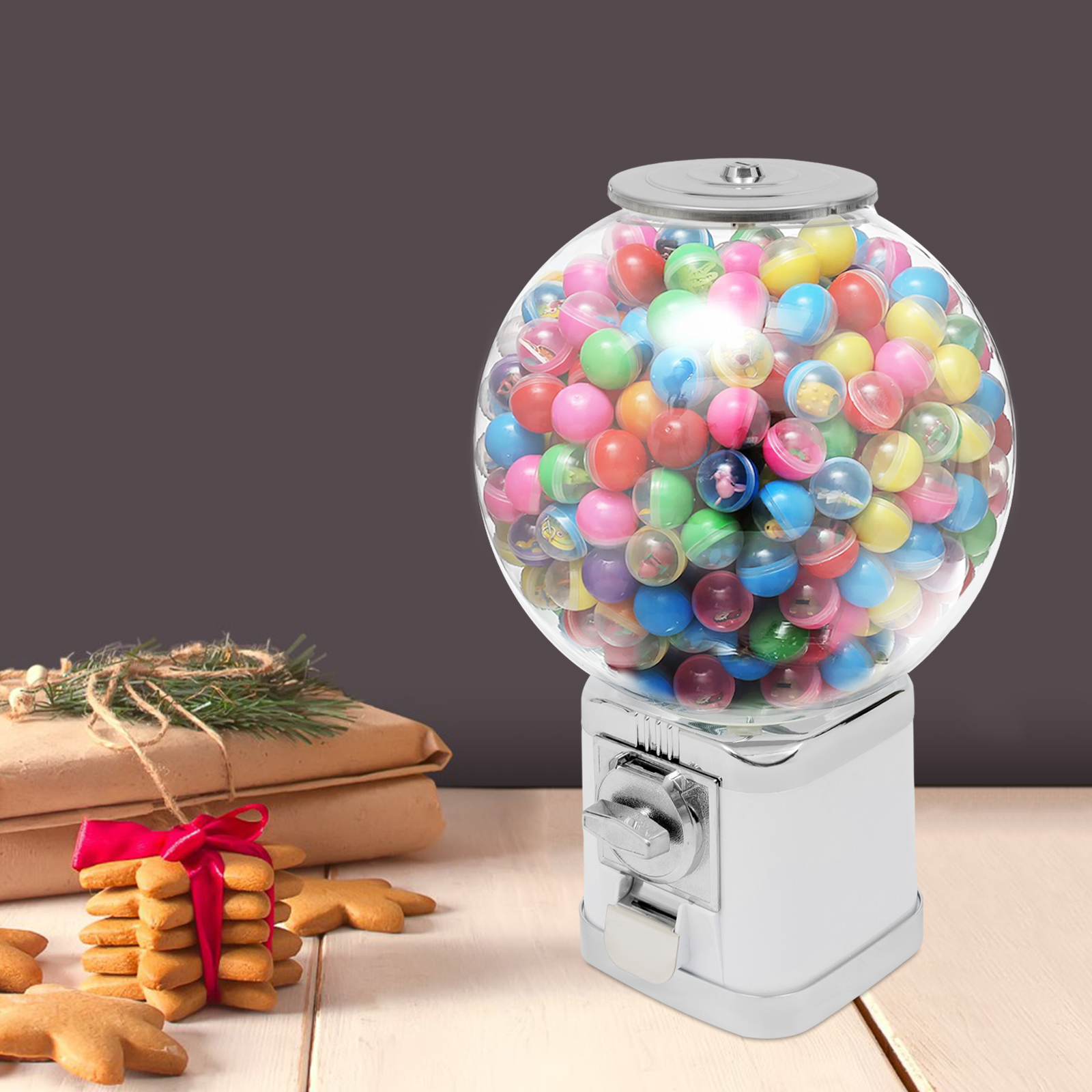 1 PCS Vending Machine, Twister Ball Dispenser, White Twister Ball Dispenser, Suitable for Selling Small Capsule Toys, Pinballs(LM-202B Model), Load-bearing Capacity: 5kg/11.02lbs