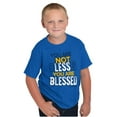 thumbnail image 3 of Not Less You Are Blessed Christian Crewneck T Shirts Boy Girl Teen Brisco Brands XS, 3 of 6
