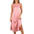 thumbnail image 5 of UAMVSH Womens Summer Dresses Comfy Sleeveless Crewneck Midi Dress Side Split Casual Flowy Long Dress Spring Clothes, 5 of 6