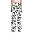 thumbnail image 3 of Dailycode Women's Pajama Pants Wide Leg Lounge Pj Bottoms With Pockets Cute Cat Silhouettes, 3 of 7