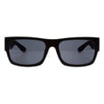 thumbnail image 2 of Locs Sunglasses Hardcore Shades Matte Black Rectangular Skull Graffiti Art UV400, 2 of 4
