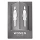 Advantus 91097 6 x 9 in. Femmes Pop-Out ADA Signe - Symbole Tactile & Braille&44; Plastique - Gris & Blanc – image 1 sur 2