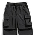 thumbnail image 6 of LEKWK Mens Cargo Pants Loose Fit Multi-Pocket Techwear Design Wide Leg Pants Durable Woven Fabric Elastic Drawstring Waist Outdoor Wear, 6 of 8
