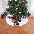 thumbnail image 2 of FMSHPON Silver CrossRose Xmas Christmas Tree Skirt Stand Mat for Holiday Party Decoration Indoor Outdoor 48 inches, 2 of 3