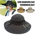 thumbnail image 2 of Agiufgs USB Rechargeable Fan Hat with 2 Fans, 3 Speeds, and 3-4 Hour Battery, Provides Hands-Free Cooling and Sun Protection, Ideal for Hiking, Fishing, and Outdoor Activities, 2 of 7