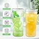 thumbnail image 2 of Set de 2 Vasos de Vidrio de Borosilicato de 20 oz con Tapas Herméticas y Pajitas de Vidrio para Bebidas Frías y Calientes, 2 of 5