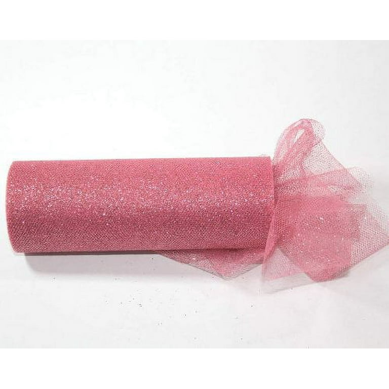 Pink Glitter Tulle Roll 6x10 Yard Pink Tulle Spool-glitter Tulle  Fabric-tutu Glitter Tulle Wedding Glitter Tulle 