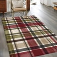 thumbnail image 2 of Buffalo Check Area Rugs 2.7'x5', Washable Small Throw Rugs for Kitchen Bedroom, Red Green Farmhouse Plaid Vintage Autumn Indoor Outdoor Rug Non-Slip Low Pile Carpet Runner Reversible Floor Mats, 2 of 8