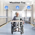 thumbnail image 6 of Universal Removable Wooden Wheelchair Tray,Detachable Table Accessory for Eating, Writing & Reading,Fits Adult Wheelchairs with Steel Tube Support, 6 of 13