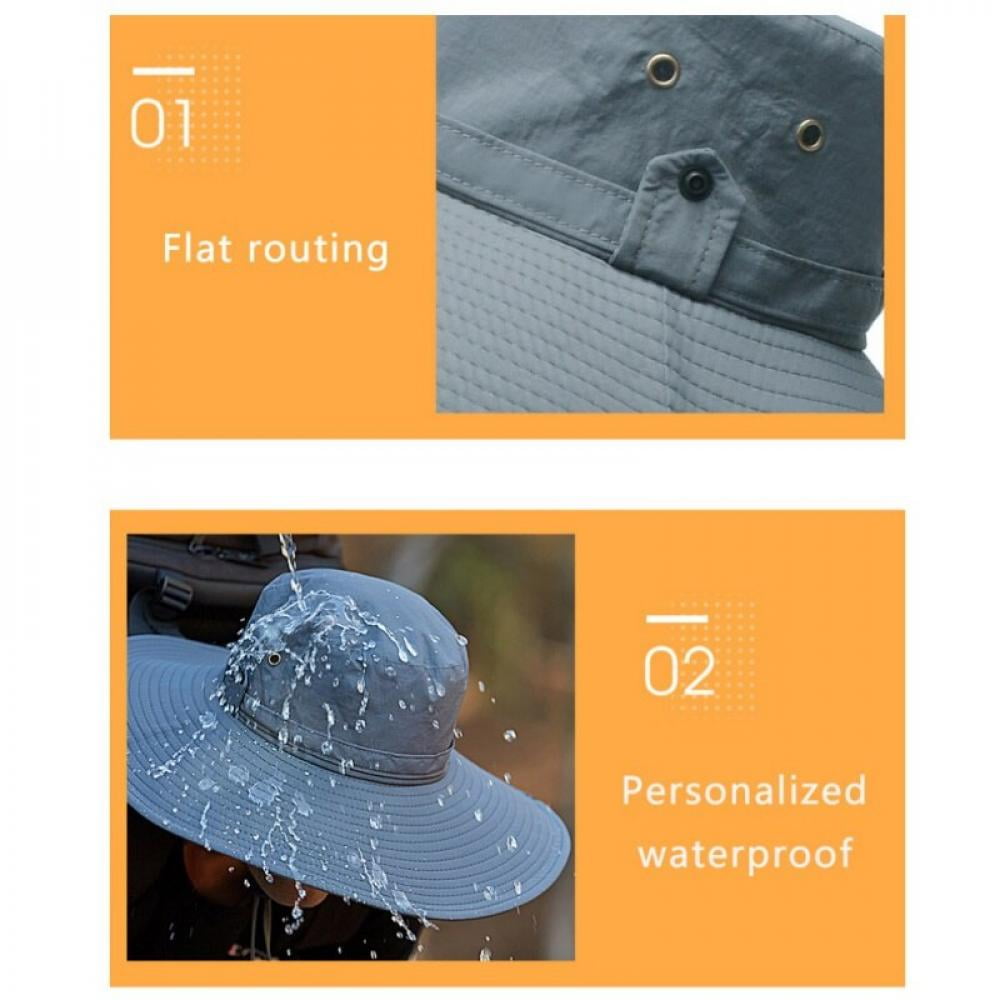 Wide Brim Bucket Hats For Hiking Fishing Sun Protection 50+UPF Bora Boonie  Hat Men Women Breathable Sunscreen Hats Outdoor 