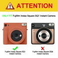 thumbnail image 5 of Fintie Protective Case for Fujifilm Instax Square SQ40 / SQ1 Instant Camera - Premium Vegan Leather Bag Cover with Removable Adjustable Strap, Vintage Black, 5 of 9