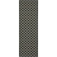 thumbnail image 1 of Safavieh Courtyard Black Indoor Outdoor Rug - Runner 2'3" x 16', 1 of 5
