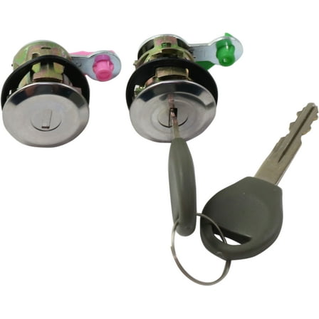 DOOR LOCK CYLINDER Compatible with NISSAN PATHFINDER 96-04 / FRONTIER 02-04 , Chrome, w/ Keys